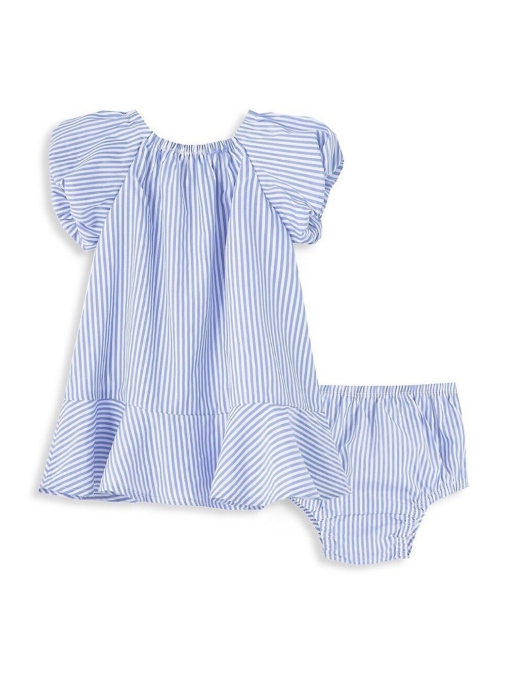 Habitual Girls 2-Piece Striped Dress & Bloomers Set Seersucker Coast Size 12 M